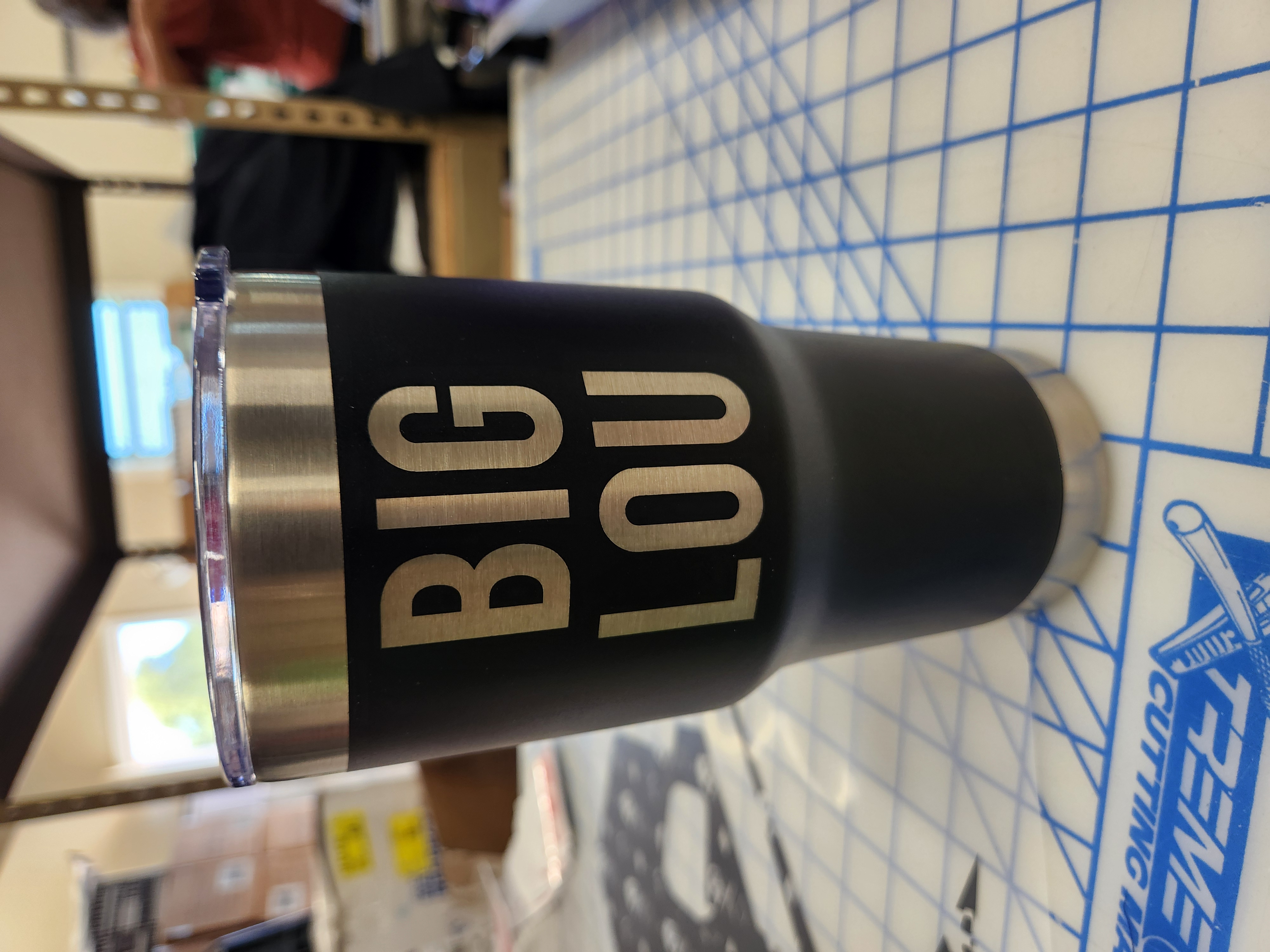 Big Lou custom laser engraved tumbler