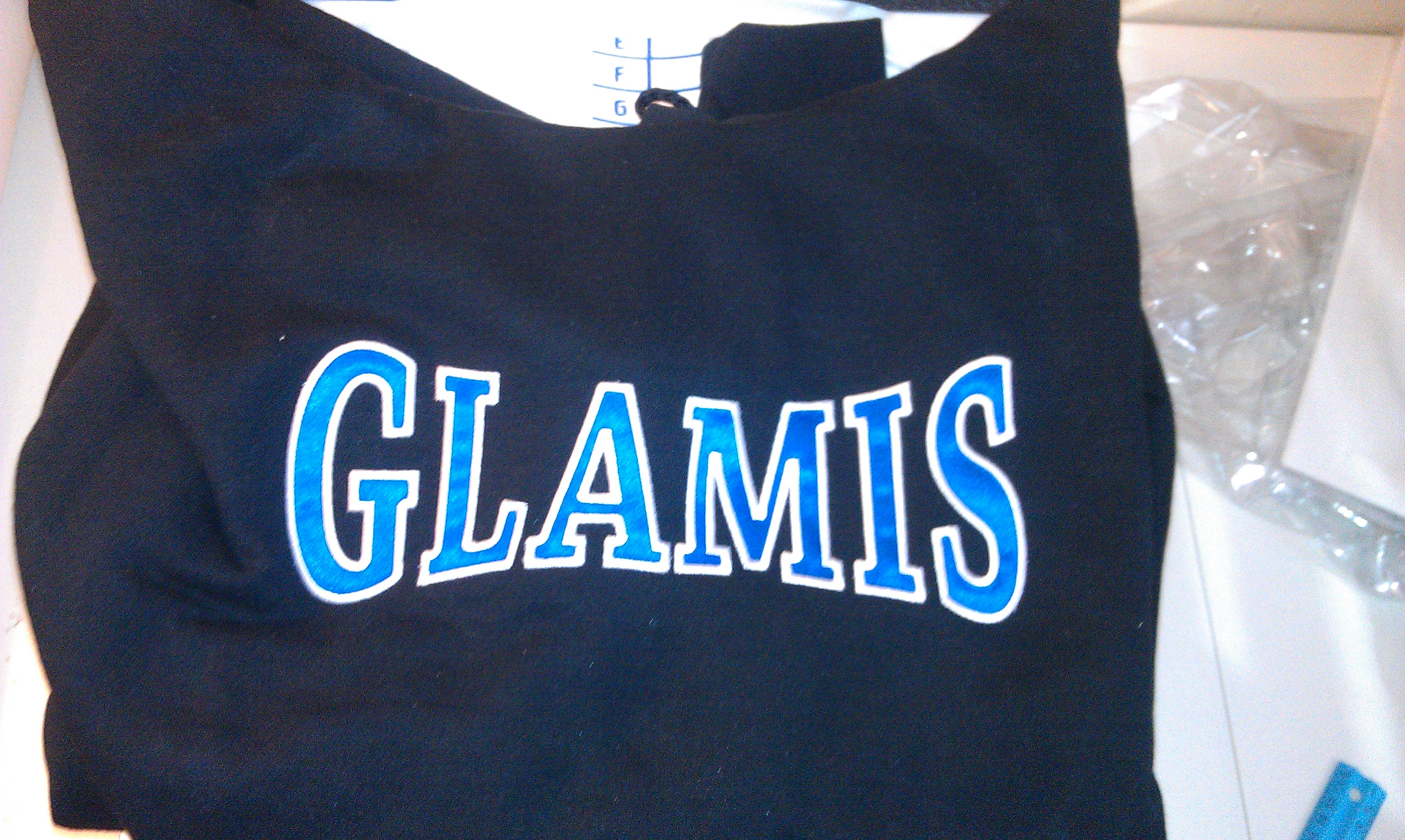 Custom embroidered Glamis hoodie