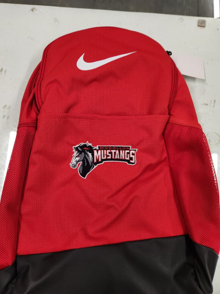 Mustangs custom embroidered Nike bag